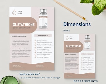 IV Infusion Template Glutathione Flyer IV Therapy Canva Template Glutathione  Template Glutathione Info Iv Infosheet Iv Vitamin Therapy