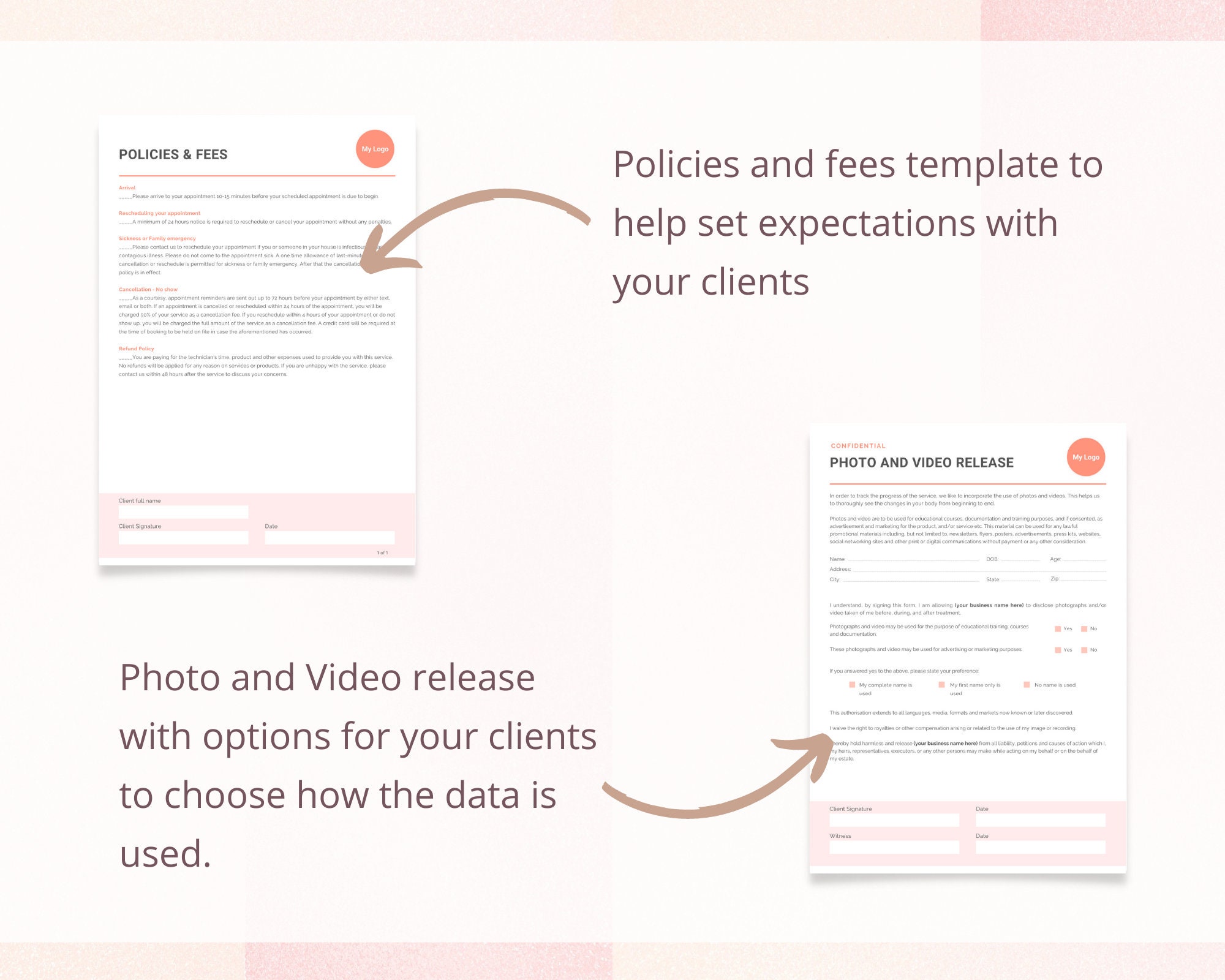 Brow Lamination Forms Brow Client Consent Brow Intake Client Tracking ...