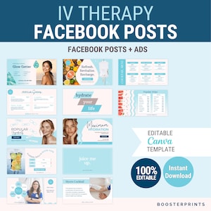 IV Therapy facebook posts iv infusion post iv drip facebook ads IV hydration template Vitamin iv therapy flyer template iv hydration insta