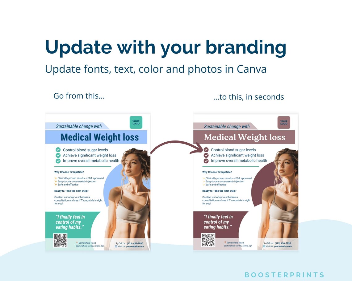 Tirzepatide Flyer Template Weight Loss Brochure Medical Weight Loss ...