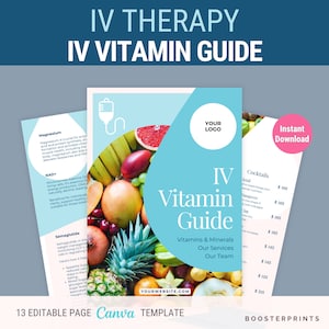 IV therapy ebook IV vitamin therapy template IV infusion template iv therapy guide iv drip ebook educational template iv hydration template