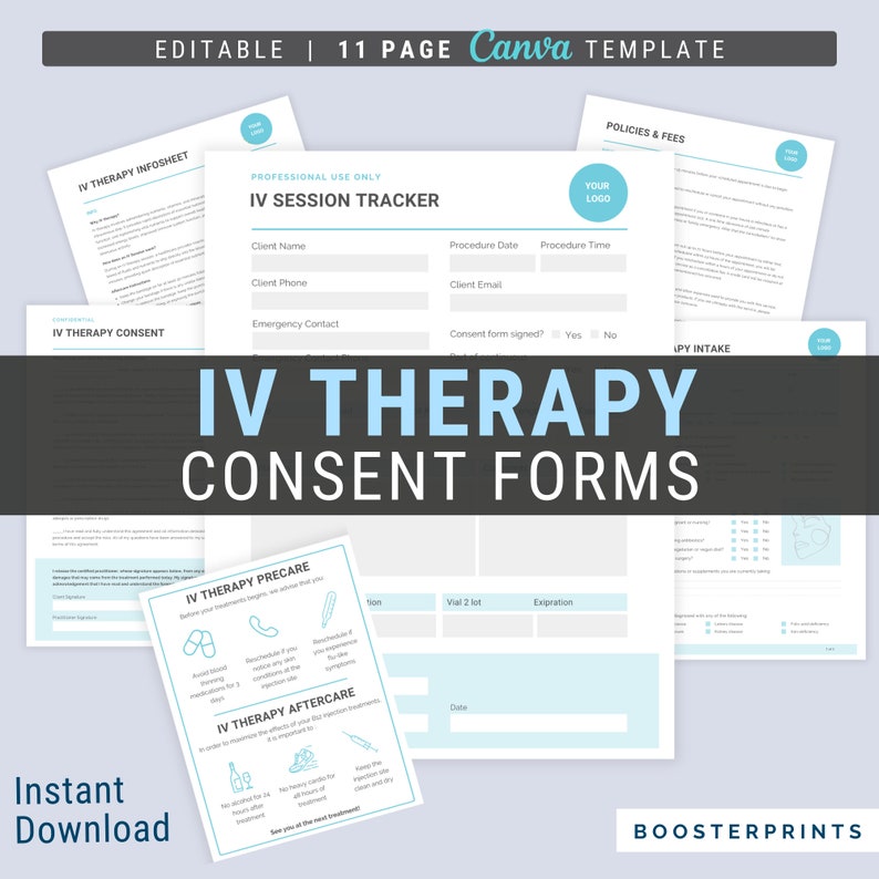 IV Therapy Consent Forms IV Therapy Intake Form Iv Infusion Client ...