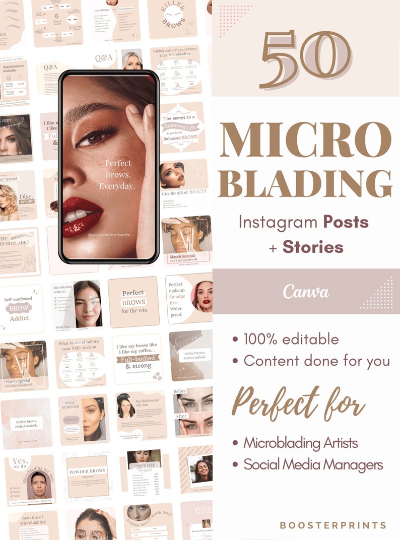 Microblading Instagram Posts PMU Flyers Brow IG Posts IG Stories ...
