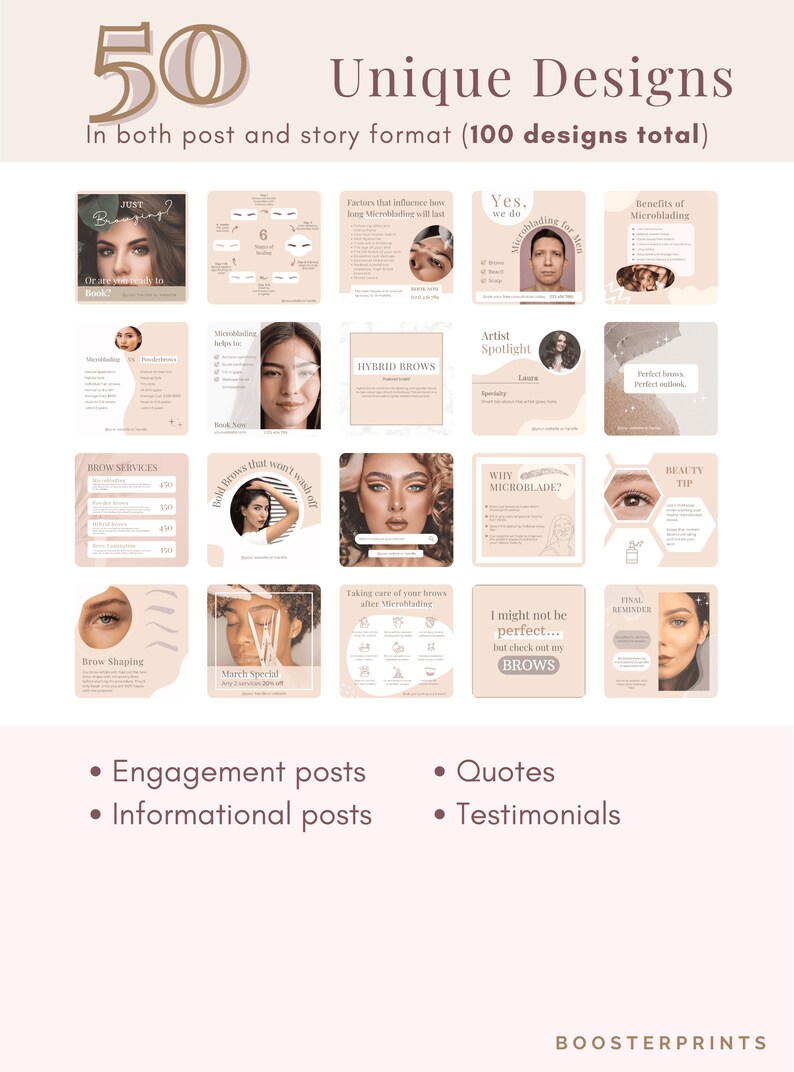 Microblading Instagram Posts PMU Flyers Brow IG Posts IG Stories ...