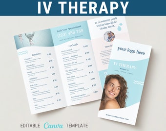 IV vitamin therapy marketing IV infusion template IV therapy flyer iv Trifold iv hydration flyer iv therapy brochure iv drip flyer template