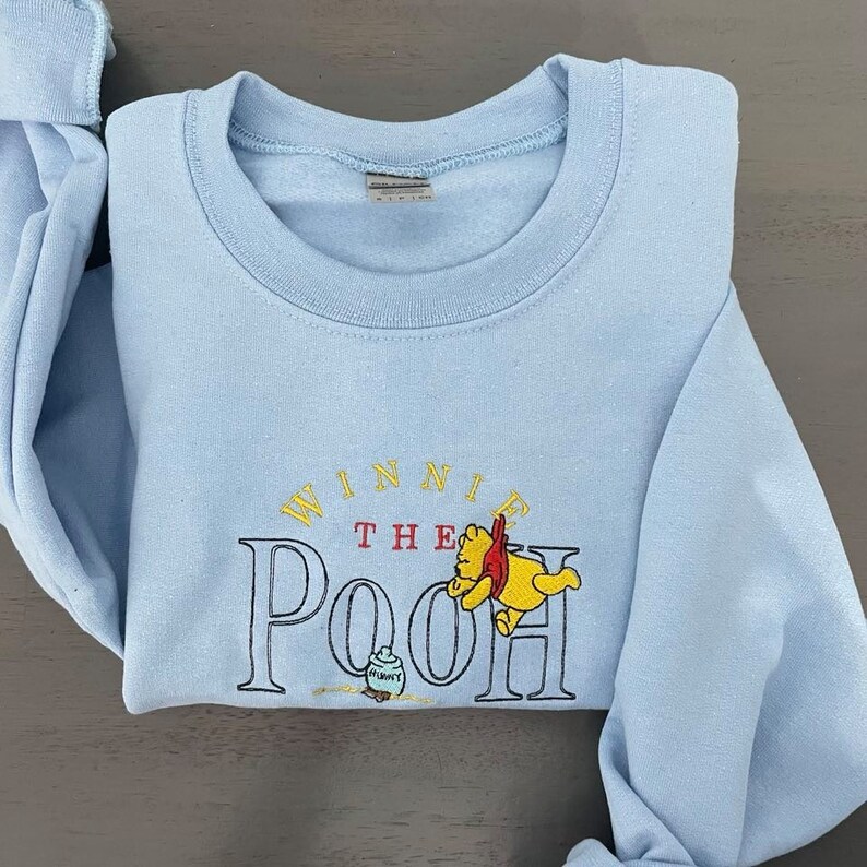 Winnie the Pooh Embroidered sweatshirt; Winnie the Pooh crewneck 