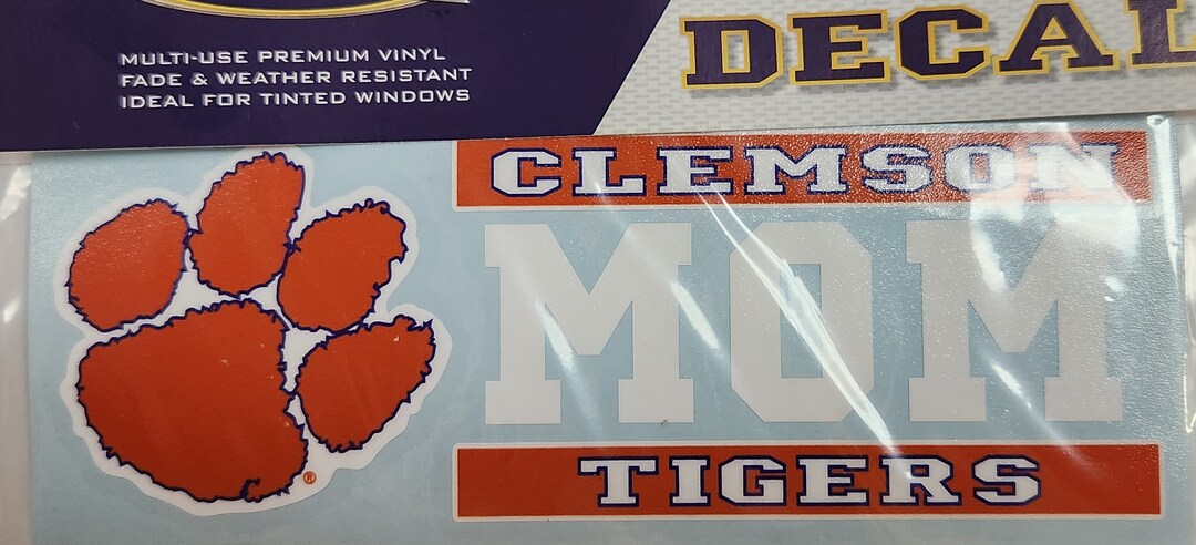 Clemson Tigers Mom Decal - Etsy