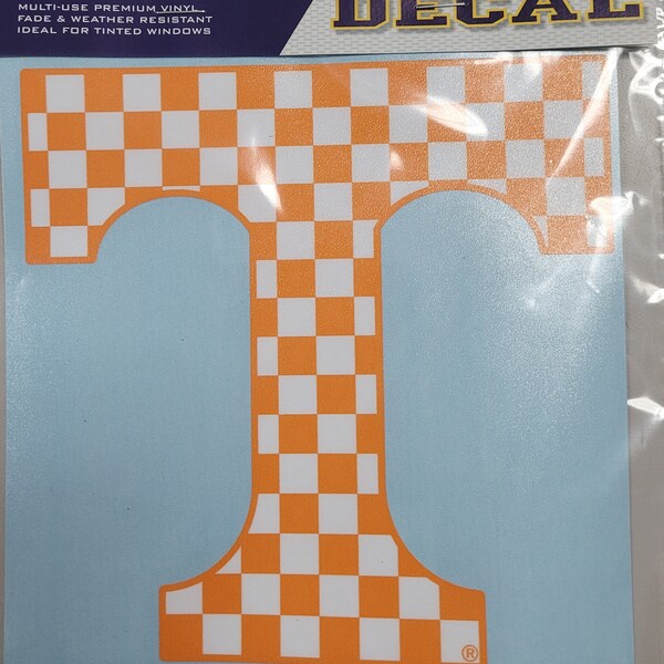 University Of Tennessee Die Cut Decal Sticker - 4x4 Inch Volunteers Logo, NCAA College Sports Cling For Car, Windows, Doors