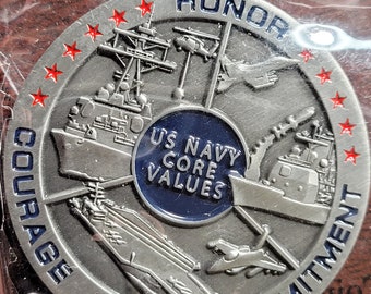 US Navy Core Values Coin