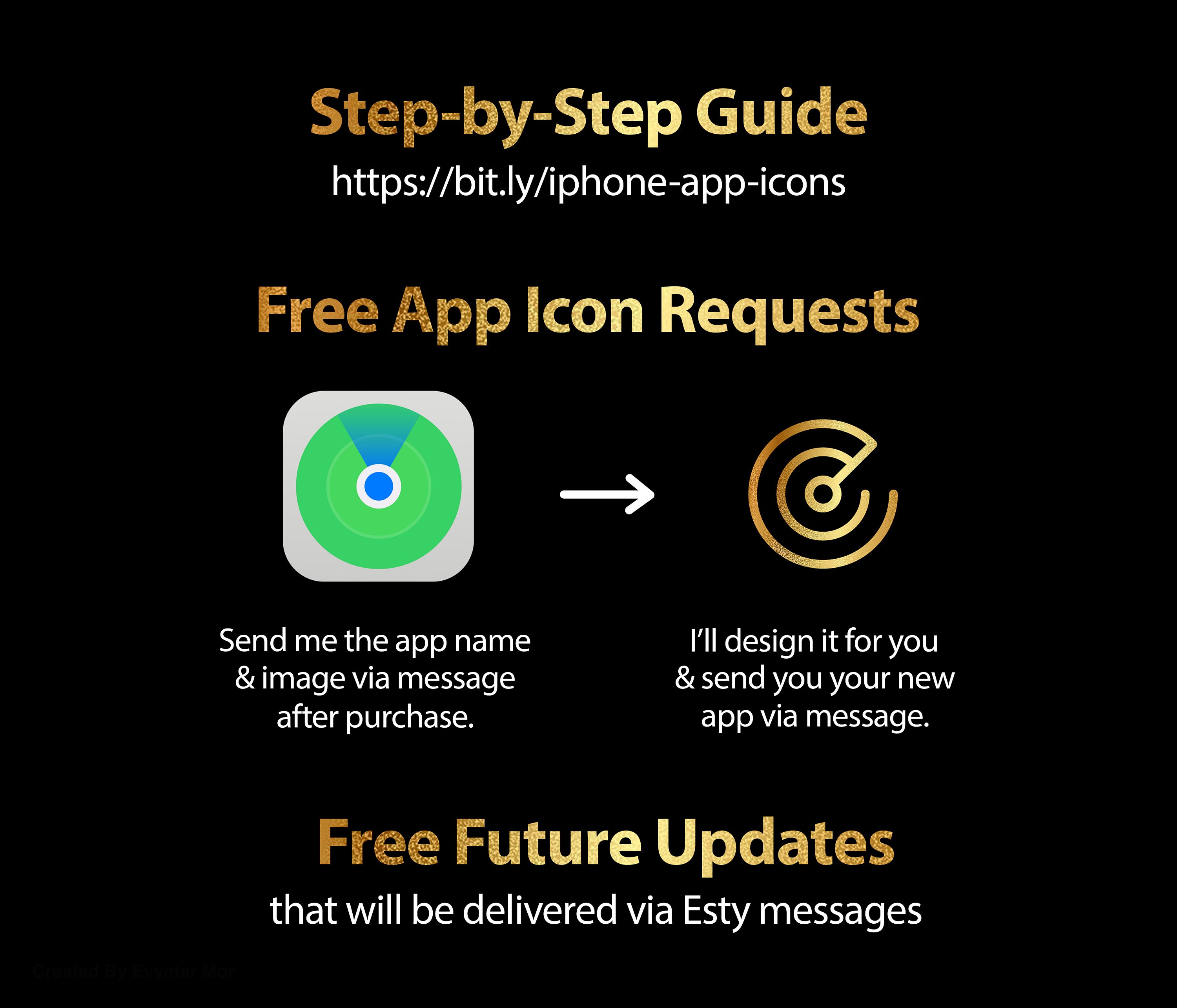 130 Black & Gold App Icons PREMIUM Icon Pack for Dark Ios Home Screen