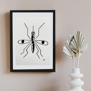 Illustration "Le Moustique" tirage papier | Format A5