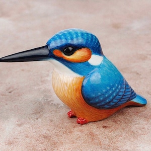 Kingfisher - handmade bird figurine