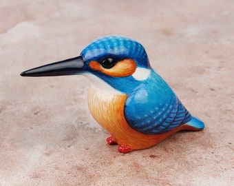 Kingfisher - handmade bird figurine