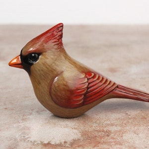 Cardinal - handmade bird figurine