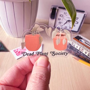 Adesivo Dead Plants Society // Transparente, brilhante, vinil, à prova d'água, presente de aniversário, ideia de presente, lembrancinha de festa, sacola de brindes, cartão-presente, atacado