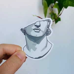 Sticker buste romain/Mat, vinyle, imperméable, cadeau d'anniversaire, idée cadeau, cadeau, cadeau, sac cadeau, carte-cadeau, illustration, vente en gros