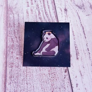 Pin de acrílico Royal Panda // Sacola de presente, Pin de mochila, Presente de aniversário, Ideia de presente, Lembrancinha de festa, Sacola de guloseimas, Cartão de presente, Ilustração, Atacado