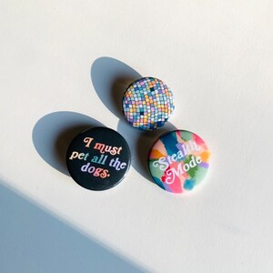 Conjunto de alfinetes de botão // Alfinete de mochila, presente de aniversário, ideia de presente, lembrancinha de festa, sacola de guloseimas, cartão-presente, ilustração, atacado