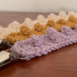 Handmade Bobble Baby Pacifier Clip: Cotton or Acrylic