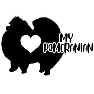 Ik hou van mijn Pommerse svg gesneden bestanden