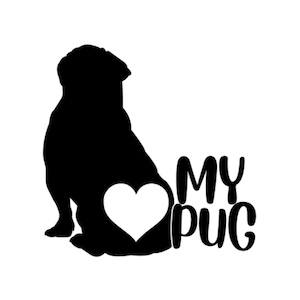 Love my pug svg cut files