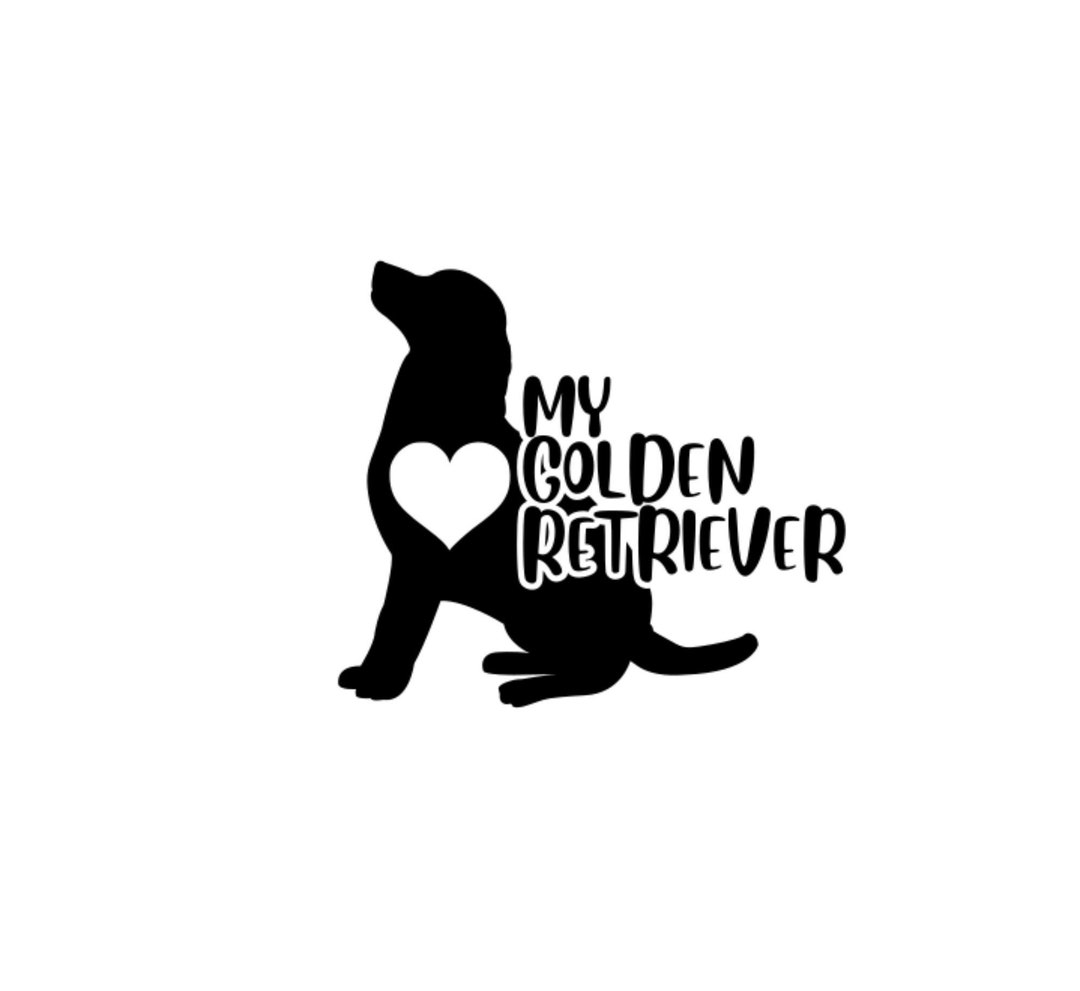 Love My Golden Retriever Svg Cut Files Etsy