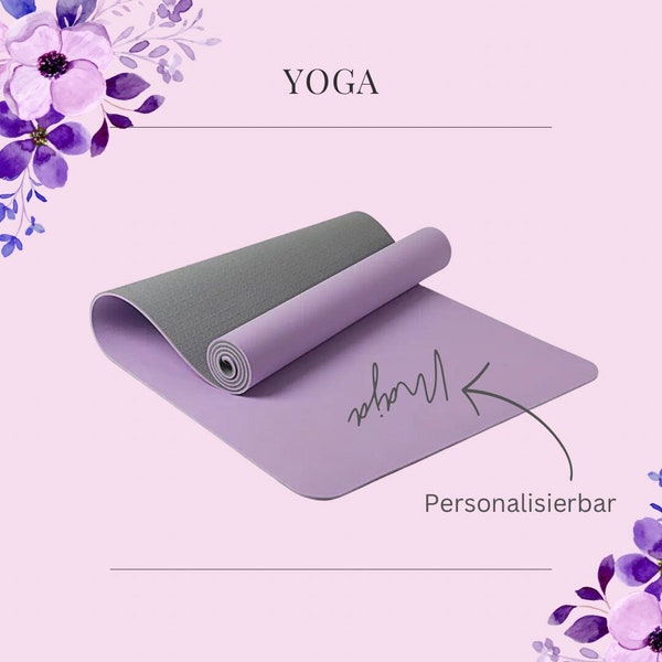 Yoga Matte personalisierbar / Gymnastikmatte / Sportmatte / zweifarbig / Home Workout Geschenk / Fitness Geschenk / Individuelle Yogamatte