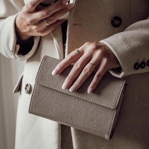 Budgetbinder A6 Taupe, Braun, Portemonnaie Budgetbinder, Budgetbinder mit Personalisierung, Cash Stuffing Zubehör, Umschlagmethode