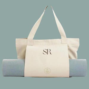Personalisierte Yogamattentasche, Stilvolle Yoga Tasche, Tasche für Yoga, Tasche aus Baumwolle, Yoga Tasche personalisierbar, Pilates Tasche