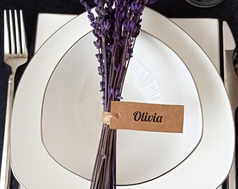 10 Lavender Name Cards For Wedding,Place Card for Bridal Shower,Lavender Wedding Favor,Floral Bachelorette Decor, Engagement Favor For Guest