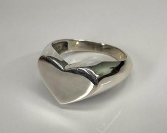 Heart Ring, 925 Sterling Silver Handmade Promise Ring