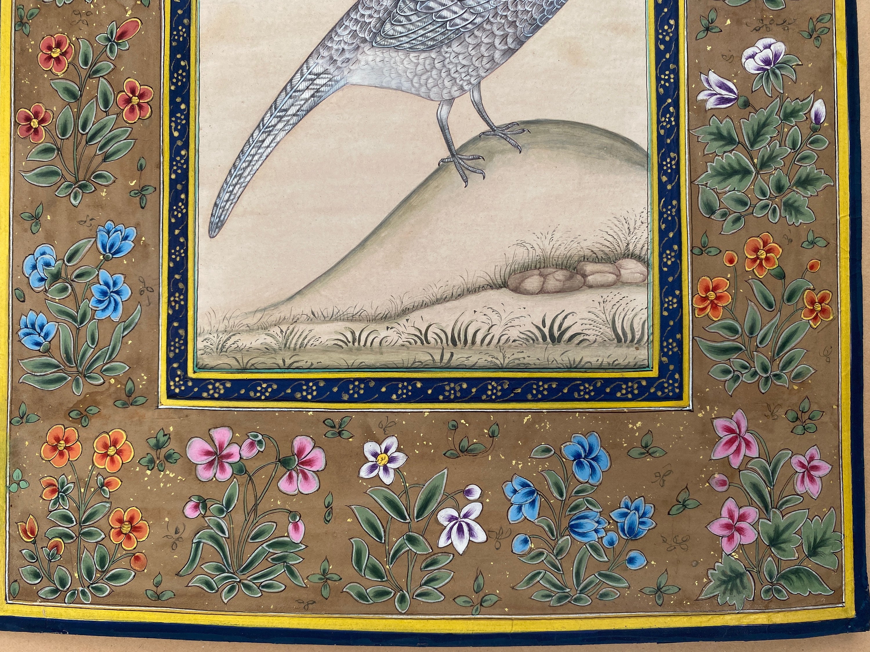 Sold at Auction: Unknown, Original Gouche Painting of Indian Bird