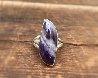 Chevron Amethyst Ring ,925 Solid Silver Natural Gemstone Ring, Beautiful ring, Handmade Ring, Chevron Amethyst Ring, Gift for her