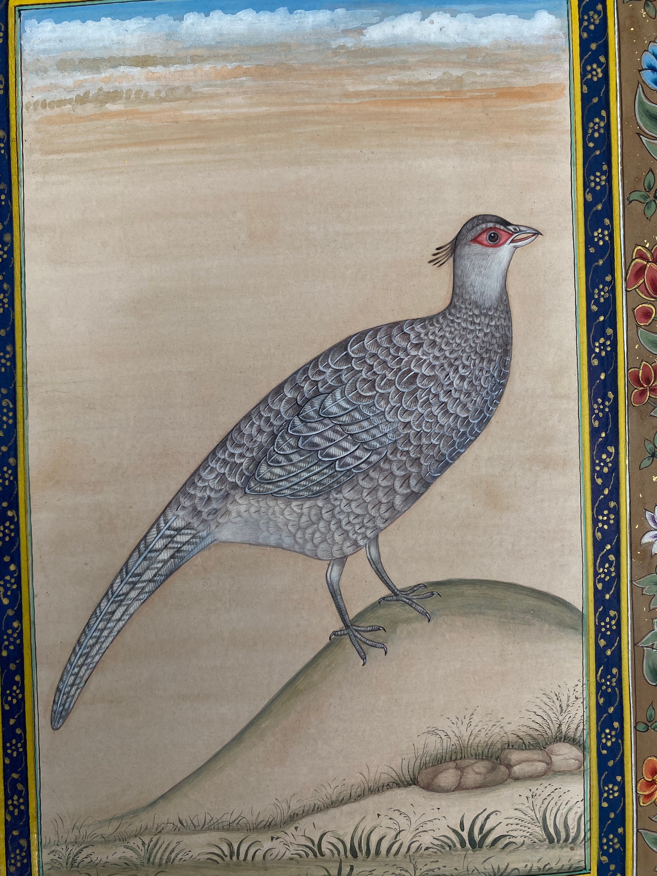 Sold at Auction: Unknown, Original Gouche Painting of Indian Bird