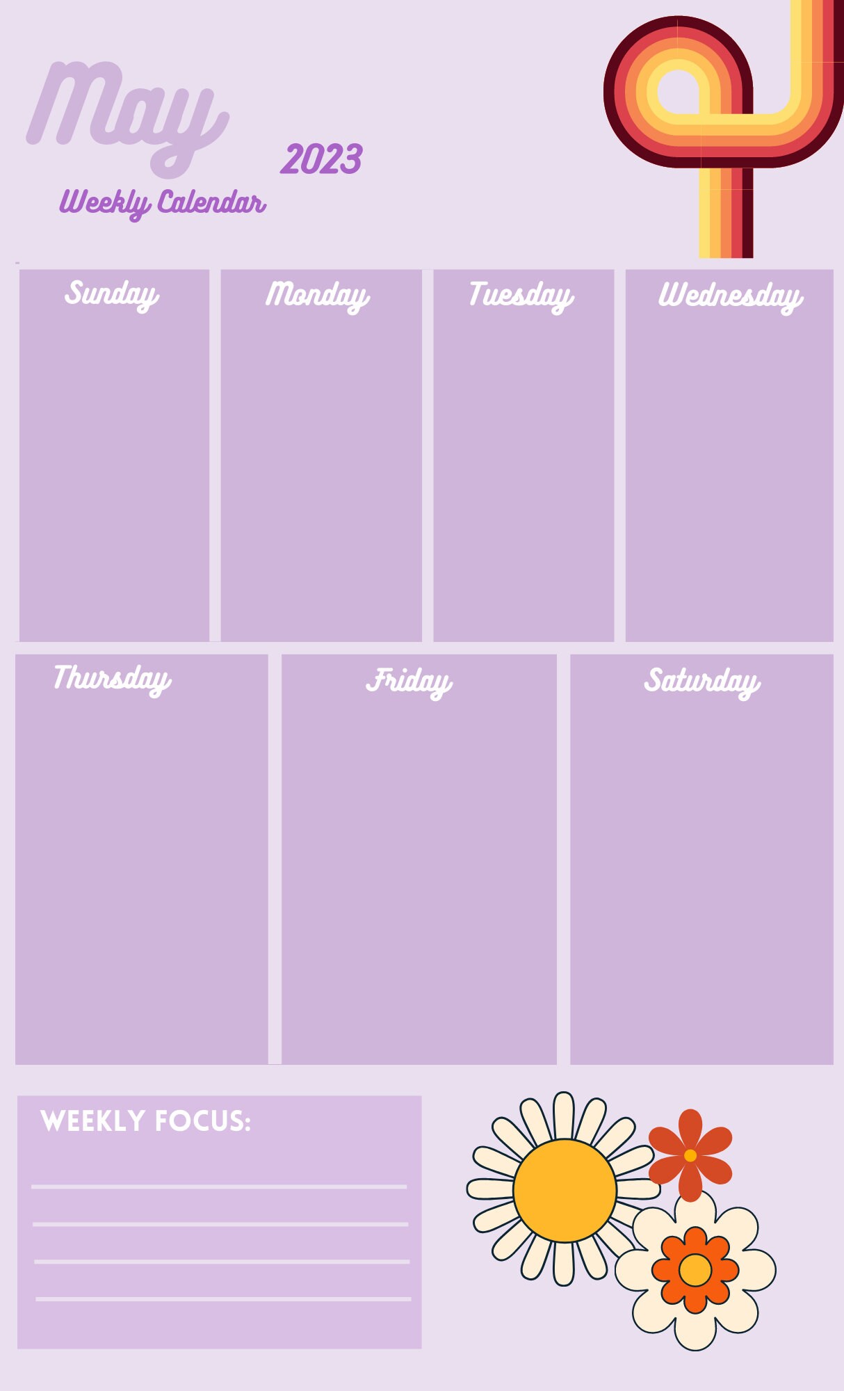 retro-purple-weekly-calendar-may-2023-digital-download-etsy