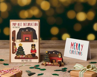 The Nutcracker Christmas Card with Pop Out Laser Cut Decoration