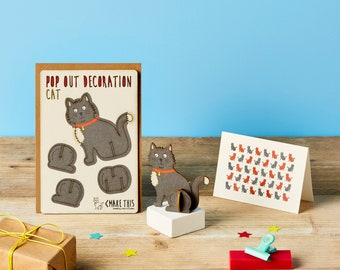 Pop Out Black Cat Birthday Card: Gift & Decoration