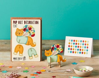 Ginger Cat Pop Out Birthday Card, Eco-Friendly Gift