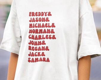 Horror Movie Shirt, Scary Movie Shirt, Horror Movie Lover Shirt, Horror Movie Characters