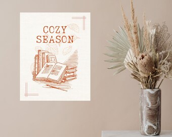 Fall Wall Art, Autumn Wall Art, Cozy Art, Fall Leaves Poster