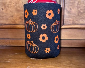 Customizable Pumpkin Drink Koozie: Fall Theme Party Favor