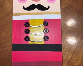 Nutcracker Christmas Decor Wood Painting
