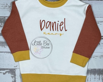 Personalized Kids Sweatshirt | Embroidered Boys Sweatshirt | Custom Sweatshirt | Sweatshirt with Name | Boys Sweatshirt | Toddler Sweatshirt