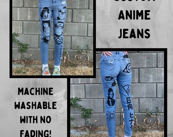 Anime Jeans - Etsy