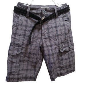 Mens Plaid Cargo Shorts Etsy Canada