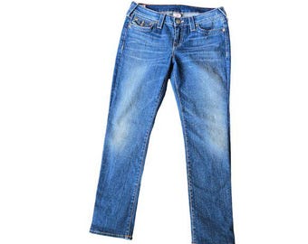 True Religion Jeans women’s size 31 Blue Becky casual Denim