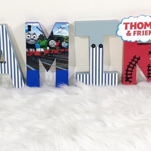 Customized Character Letters| Thomas & Friends Paper Mache Letters| Stand up Mache 8"| Party Decor