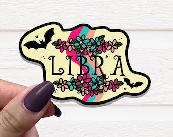 Libra Vinyl Sticker, Zodiac Sign Stickers, Horoscope Stickers, Zodiac Gifts, Libra Gifts, Libra Presents, Witchy Stickers