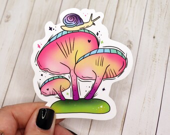 Pastel Mushroom Sticker, Pastel Sticker, Mushroom Sticker, Cottagecore Sticker, Goblincore Sticker, Fairycore Sticker, Mushrooms