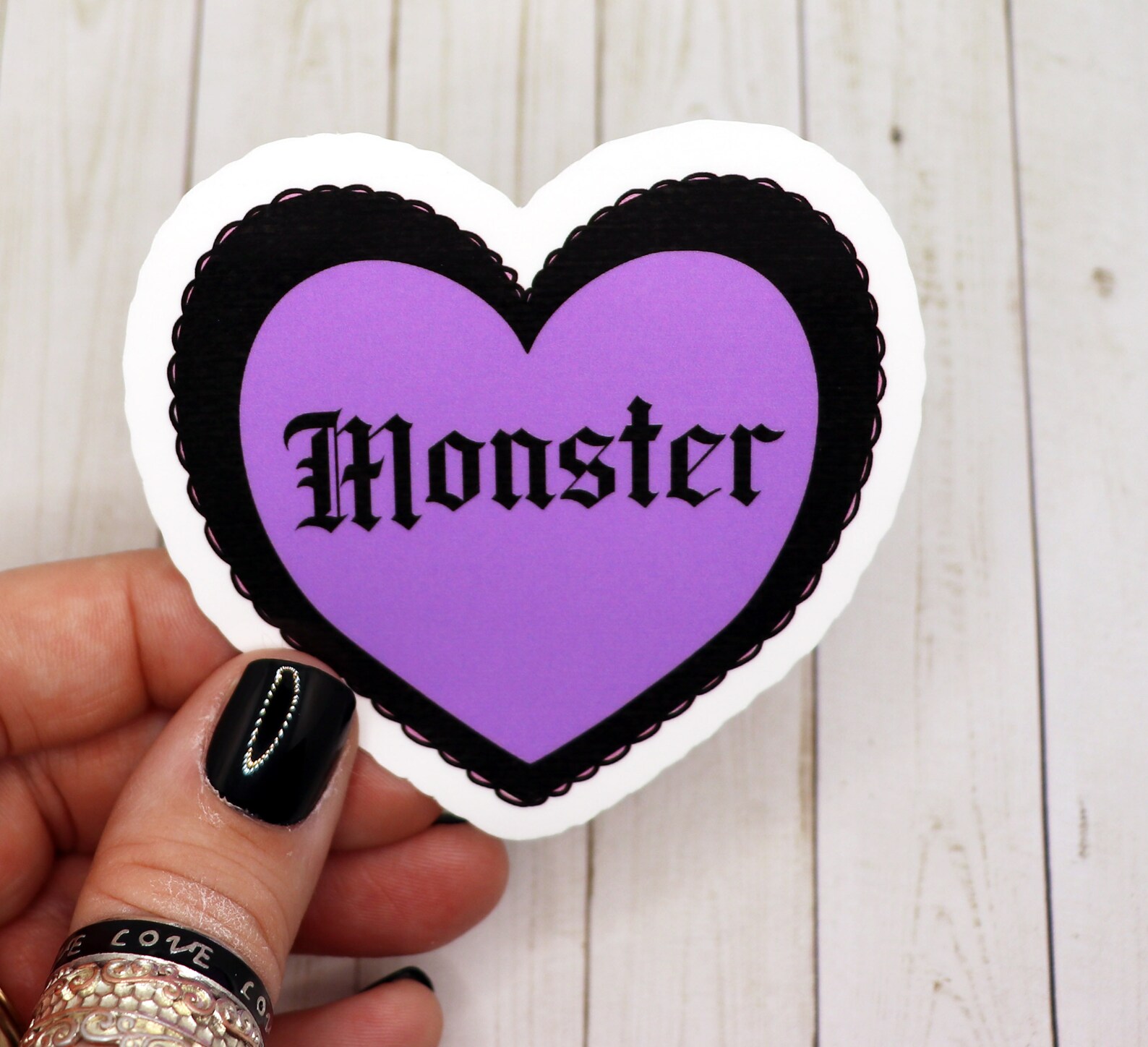 Pastel Goth Monster Heart Sticker Pastel Goth Sticker Etsy